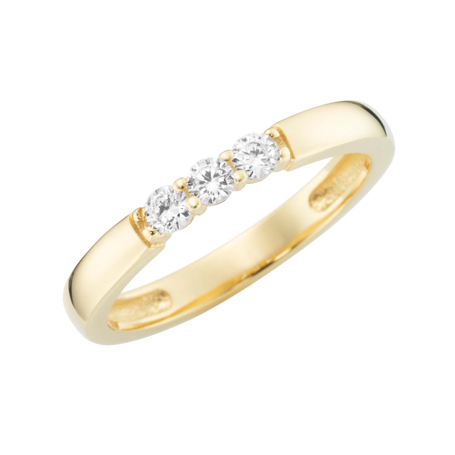 33564 Damenring Gelbgold 375/000 mit Zirkonia