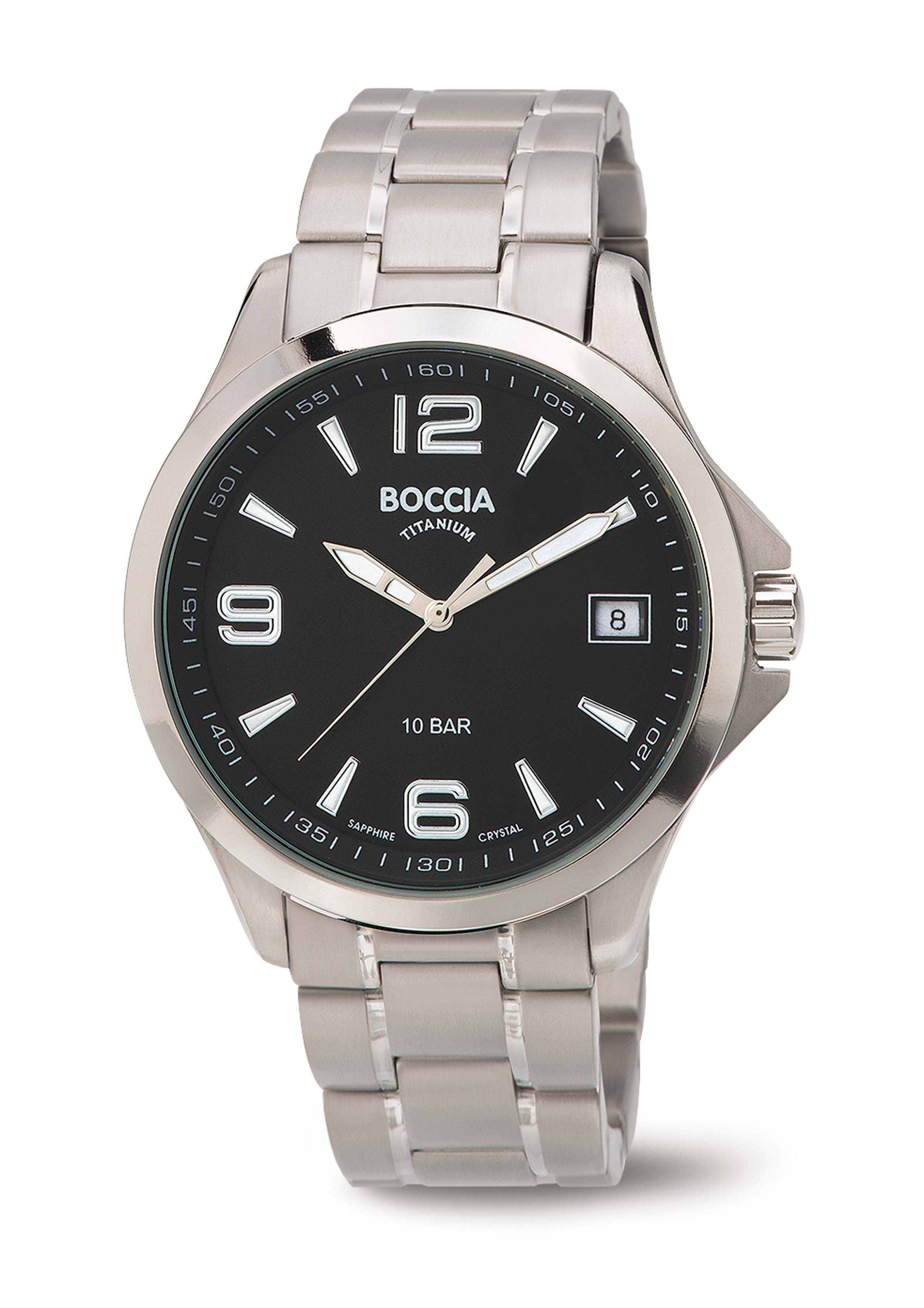 3591-02 Boccia Herrenuhr Quartz Titan
