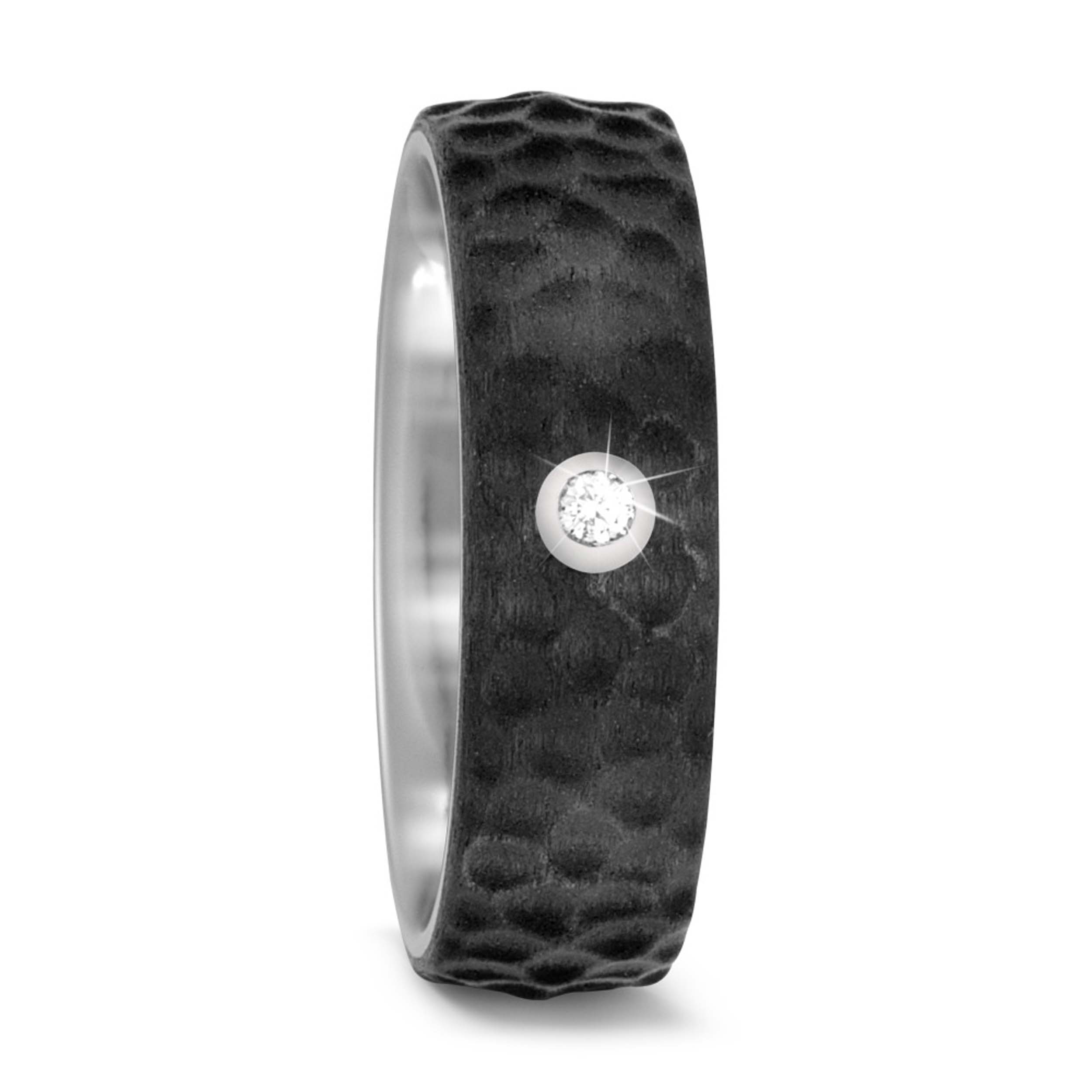 10513 Titan Factory Trauring Titan mit Carbon und Brillant