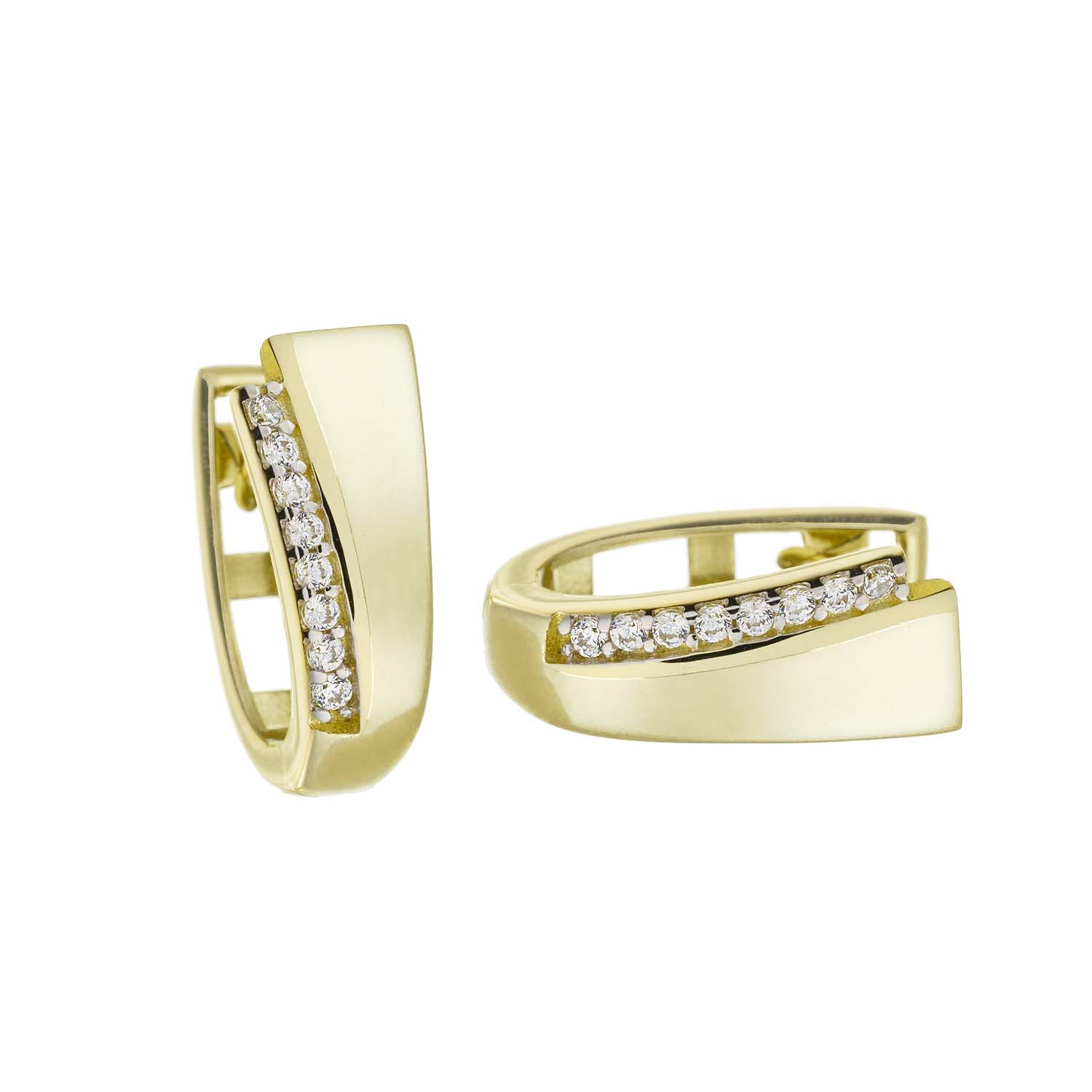 Creolen Gelbgold 585/000 mit Zirkonia