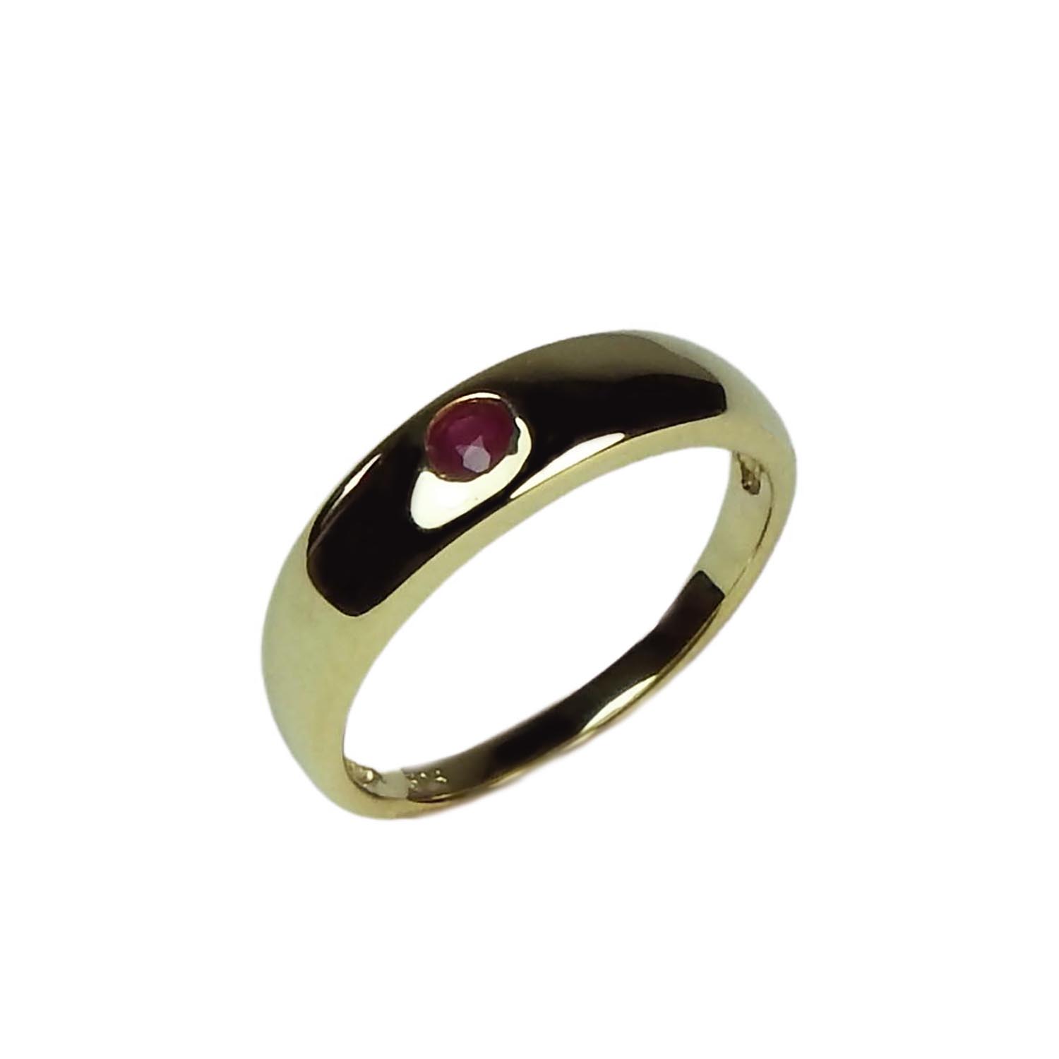 32733 Taufring Gelbgold 585/000 mit Rubin