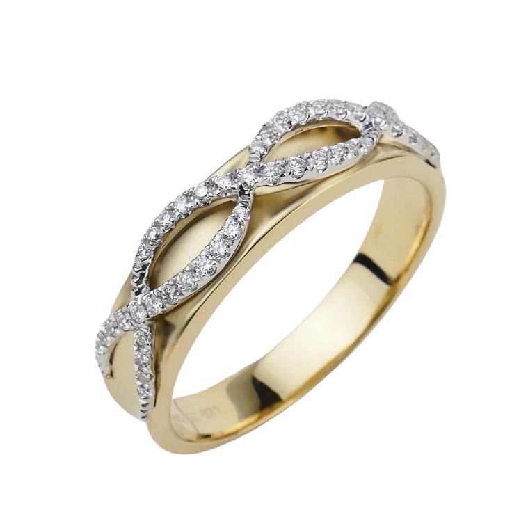 Brillantring Gelbgold und Weißgold 585/000 