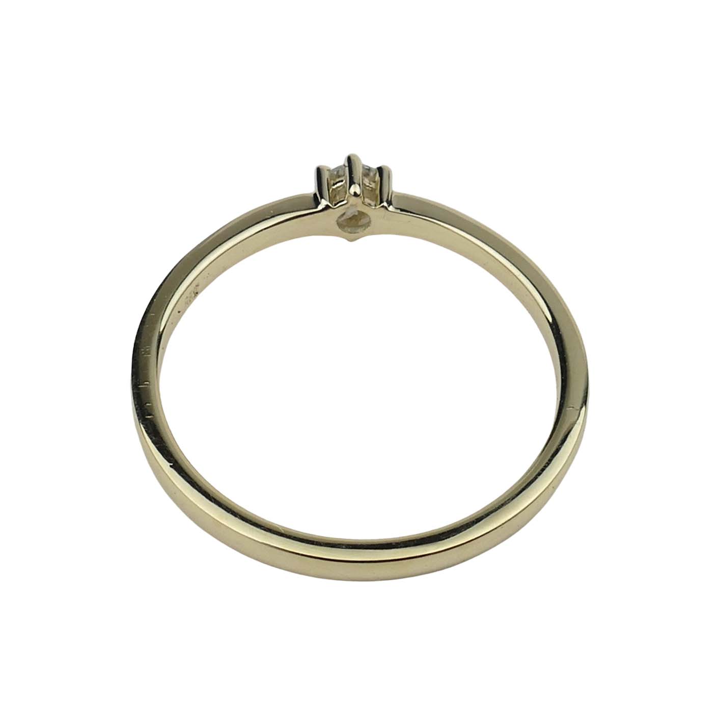 Verlobungsring Gelbgold 585/000 mit Brillant aus unserer Goldschmiede