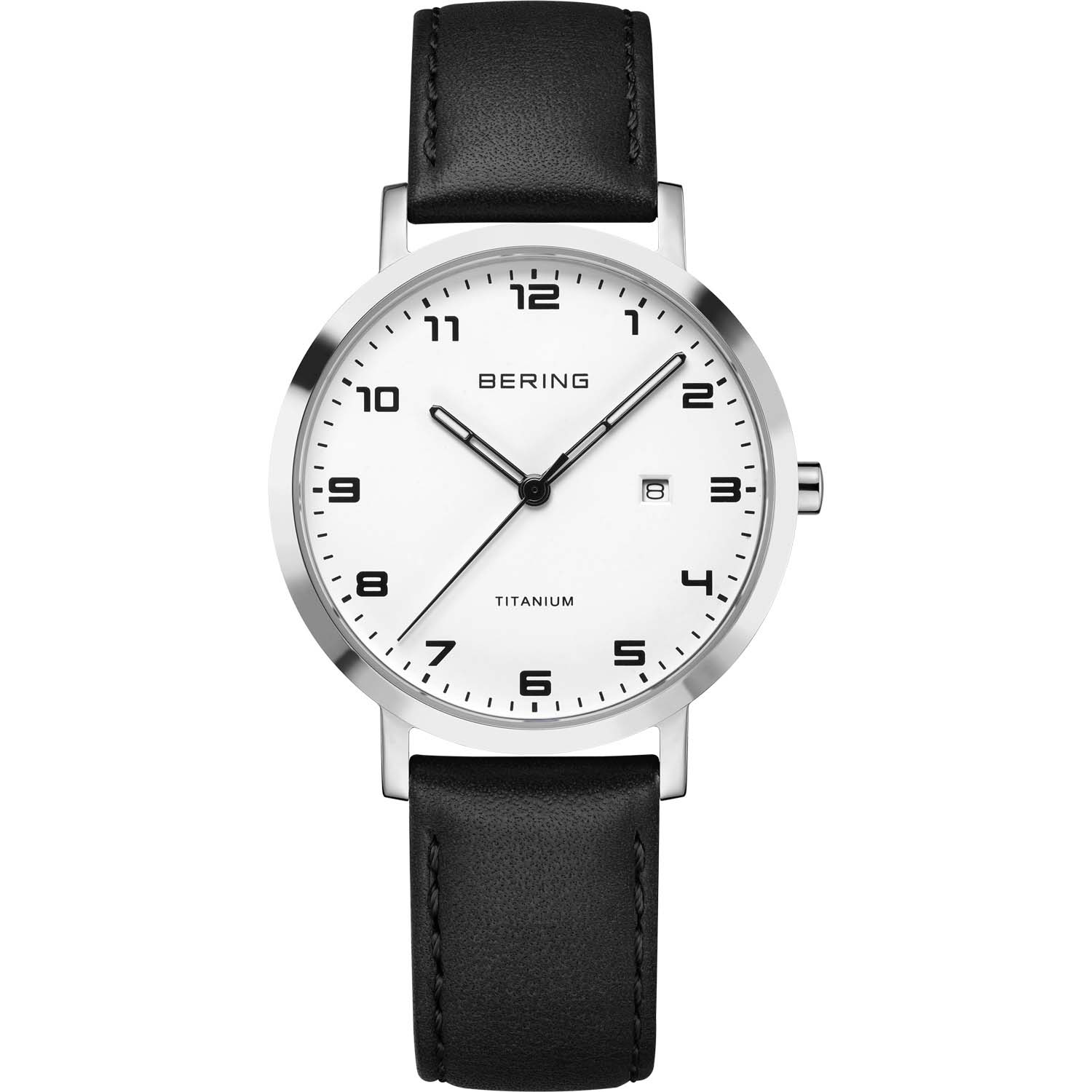 18634-404 Bering Damenuhr Titan mit deutlichem Zifferblatt