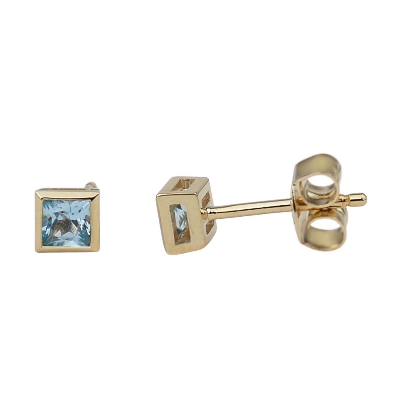 Blautopas-Ohrstecker Gelbgold 585/000 Blautopas-Ohrstecker Gelbgold 585/000