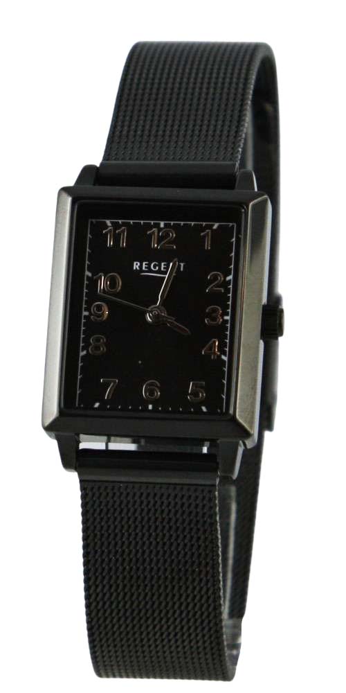 F-1526 Regent Damenuhr Quartz Edelstahl schwarz