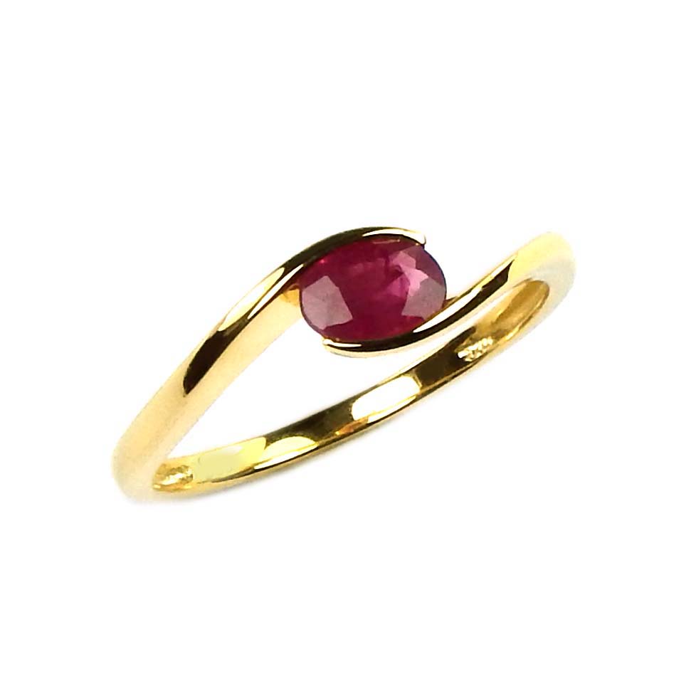 Damenring Gold 333/000 mit Rubin Rubinring Geschenk zur Rubinhochzeit