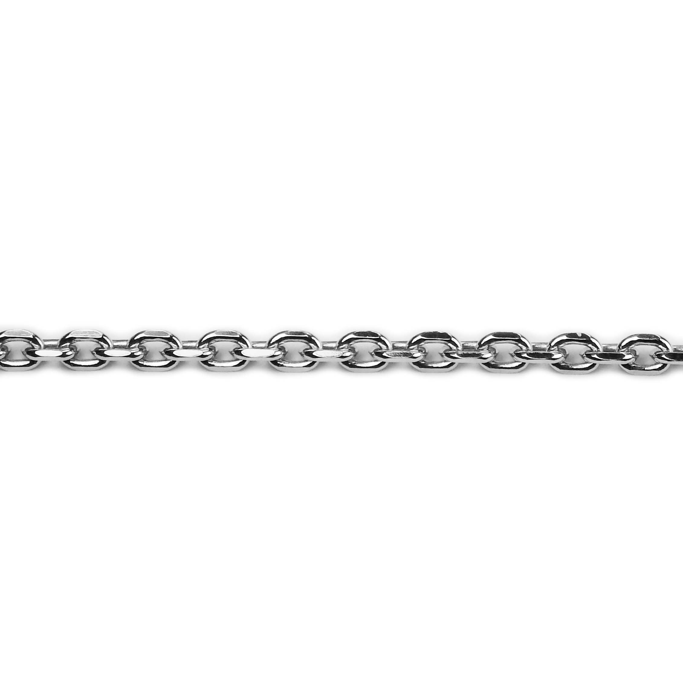1300-50 Kette rhodiniertes Sterlingsilber