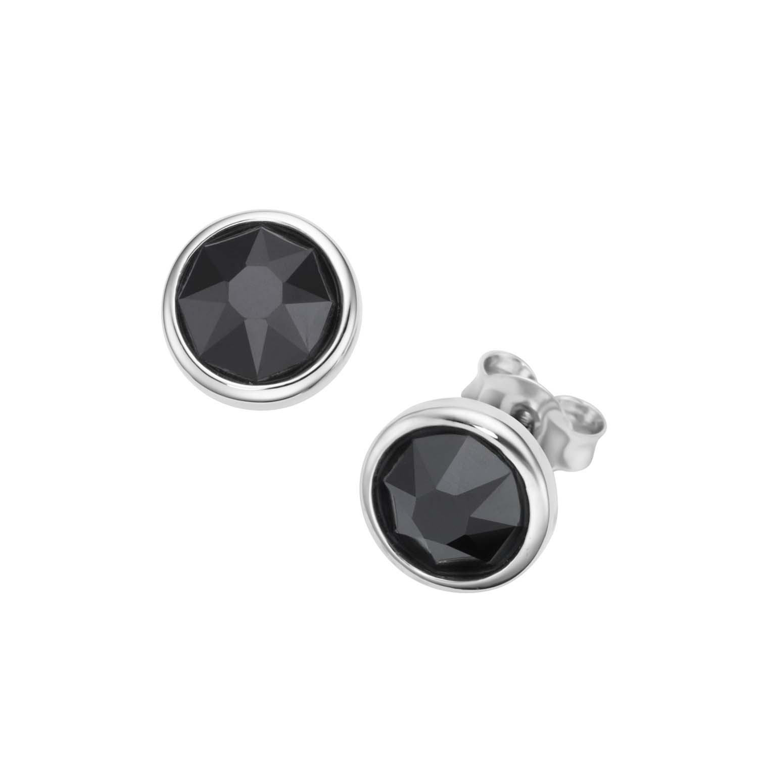 34552 Ohrstecker aus rhodiniertem Silber mit Zirkonia