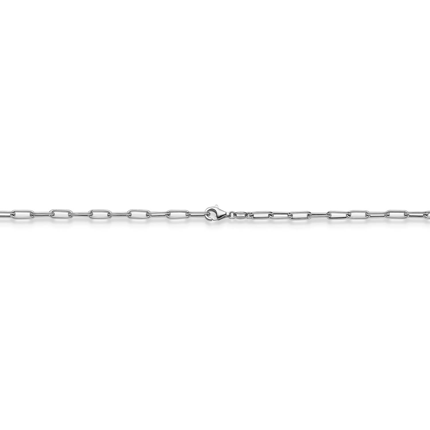 34059-3 Paperclip-Armband Weißgold 585/000