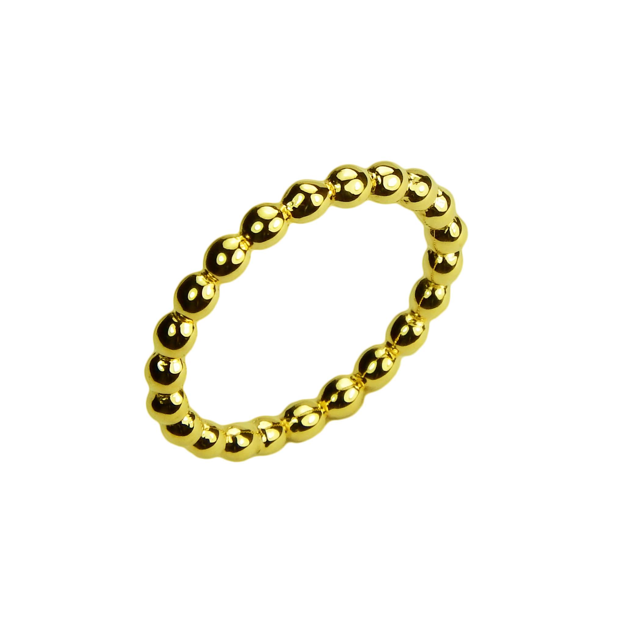 30911 Ratius Damenring Sterlingsilber goldplattiert mit Kügelchen