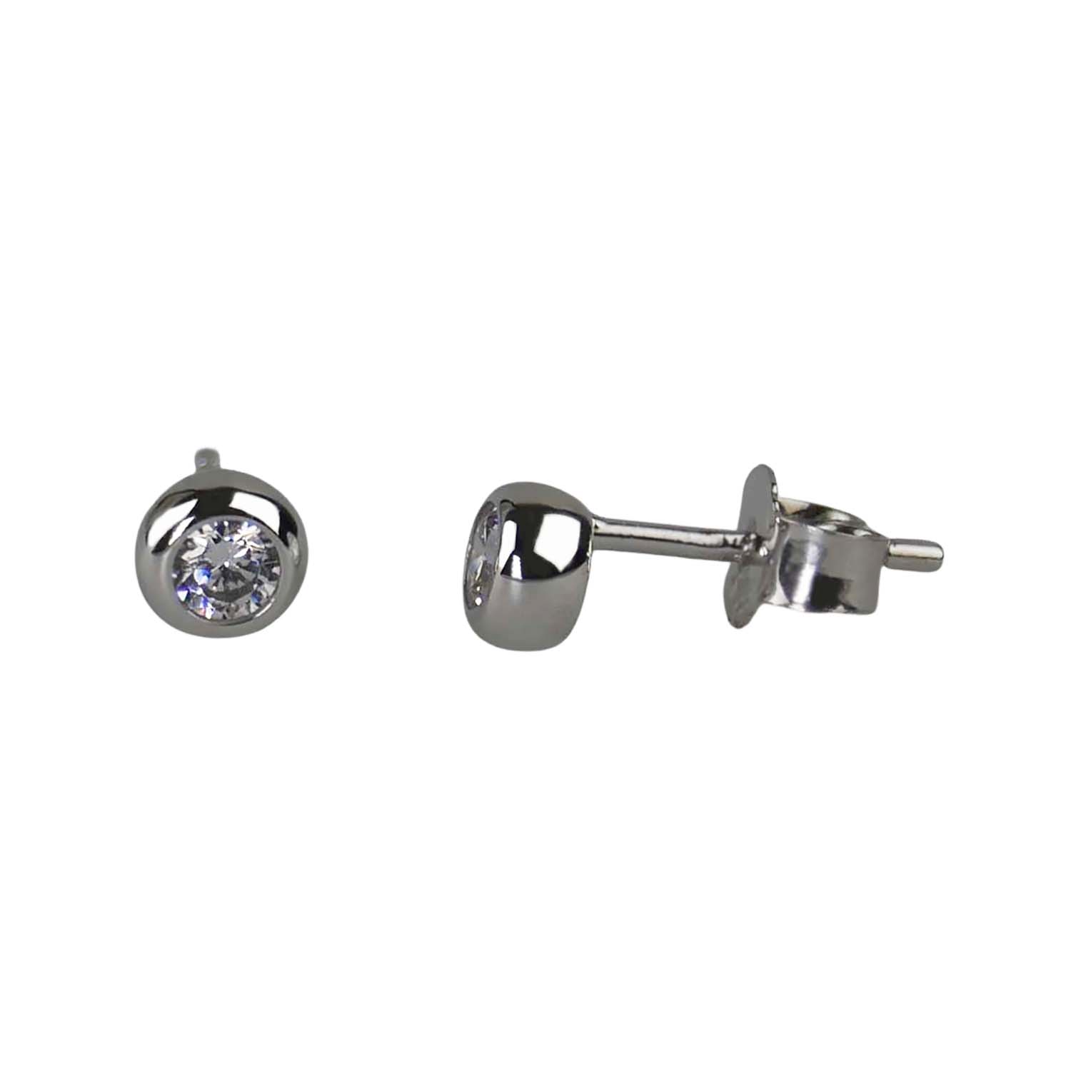 Zirkoniaohrstecker Weißgold 333/000 Ohrringe mit Zirkonia