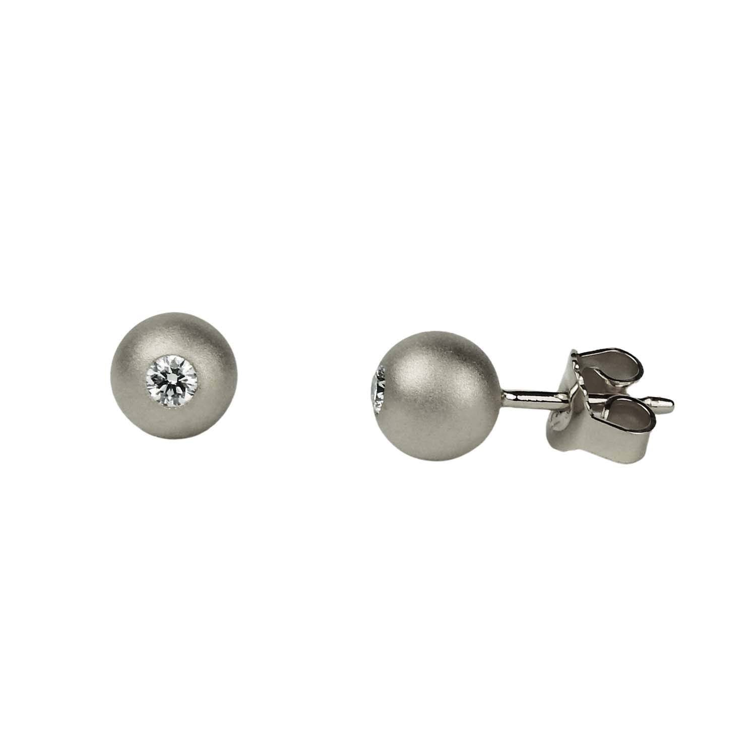 942070-006-1 Bunz Platinohrstecker 6 mm Déco Art by Micha Bunz Platin 950/000 mit Brillanten
