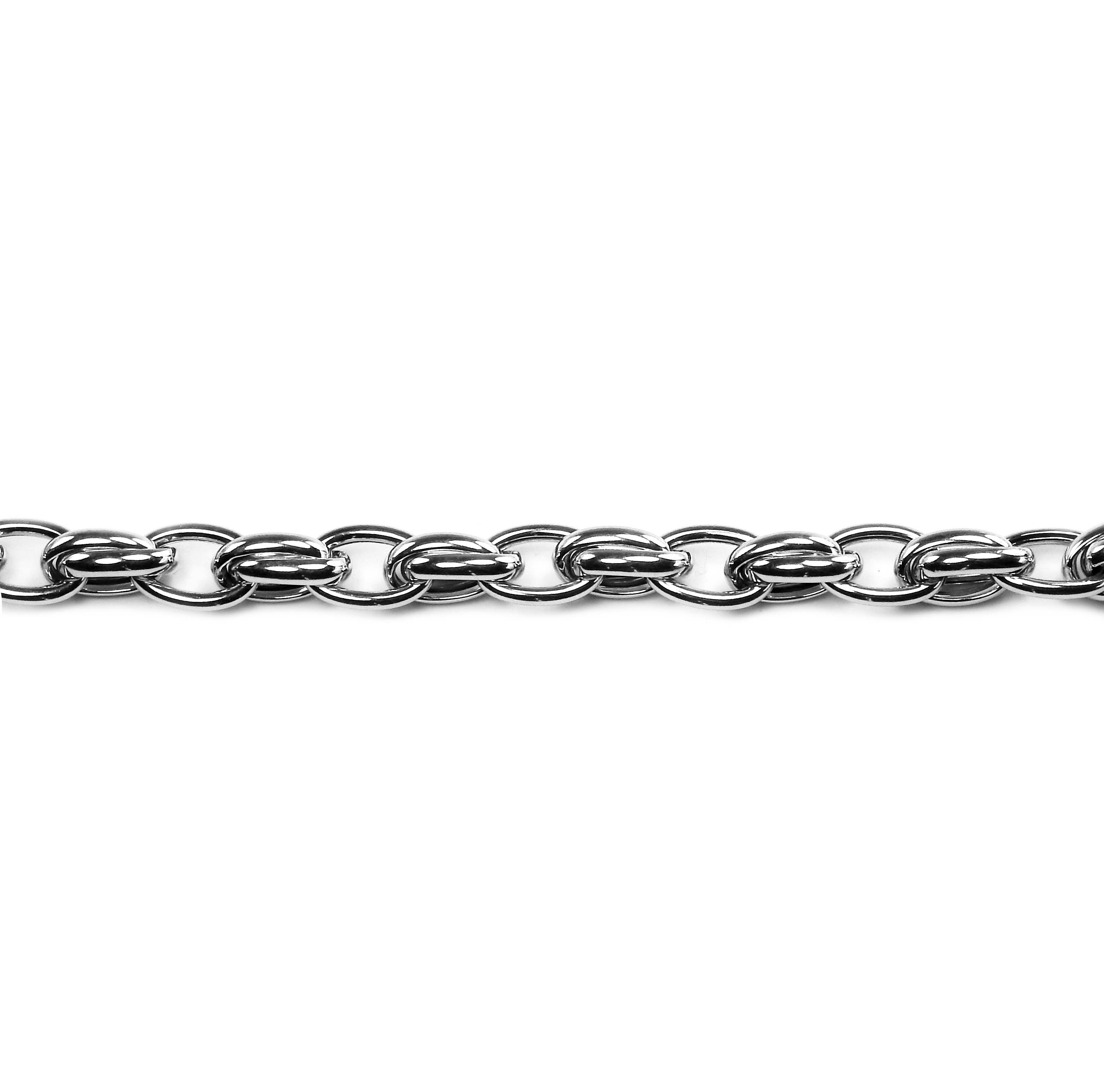 Doppelankerarmband rhodiniertes Sterlingsilber