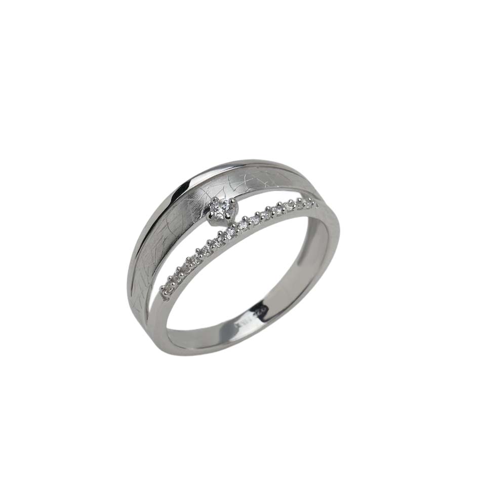 33249 Damenring Sterlingsilber mit Zirkonia