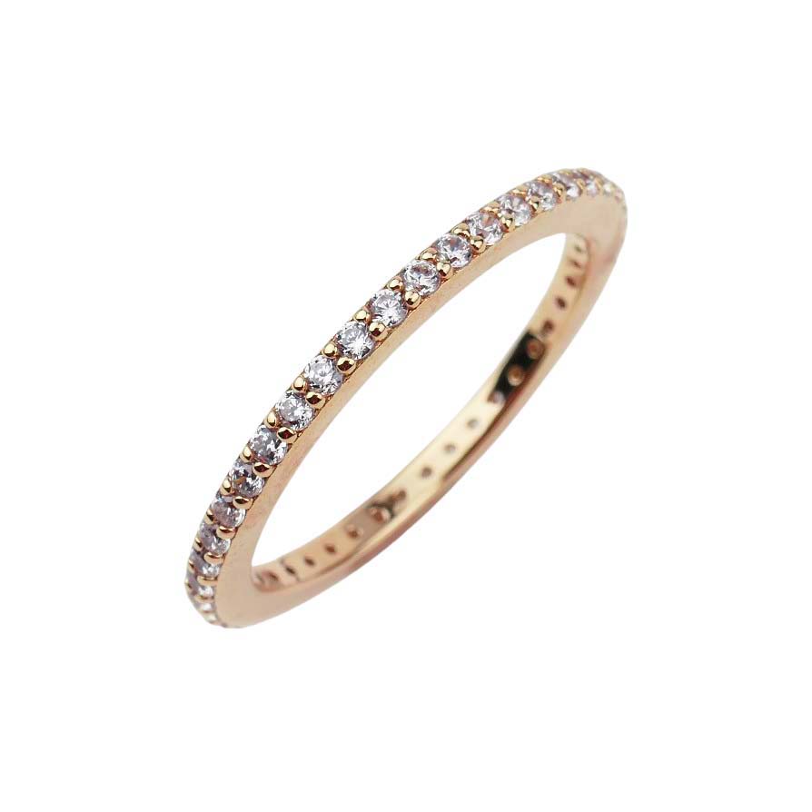 Ratius Damenring Silber rosé goldplattiert mit Zirkonia Ratius Damenring Silber rosé goldplattiert mit Zirkonia