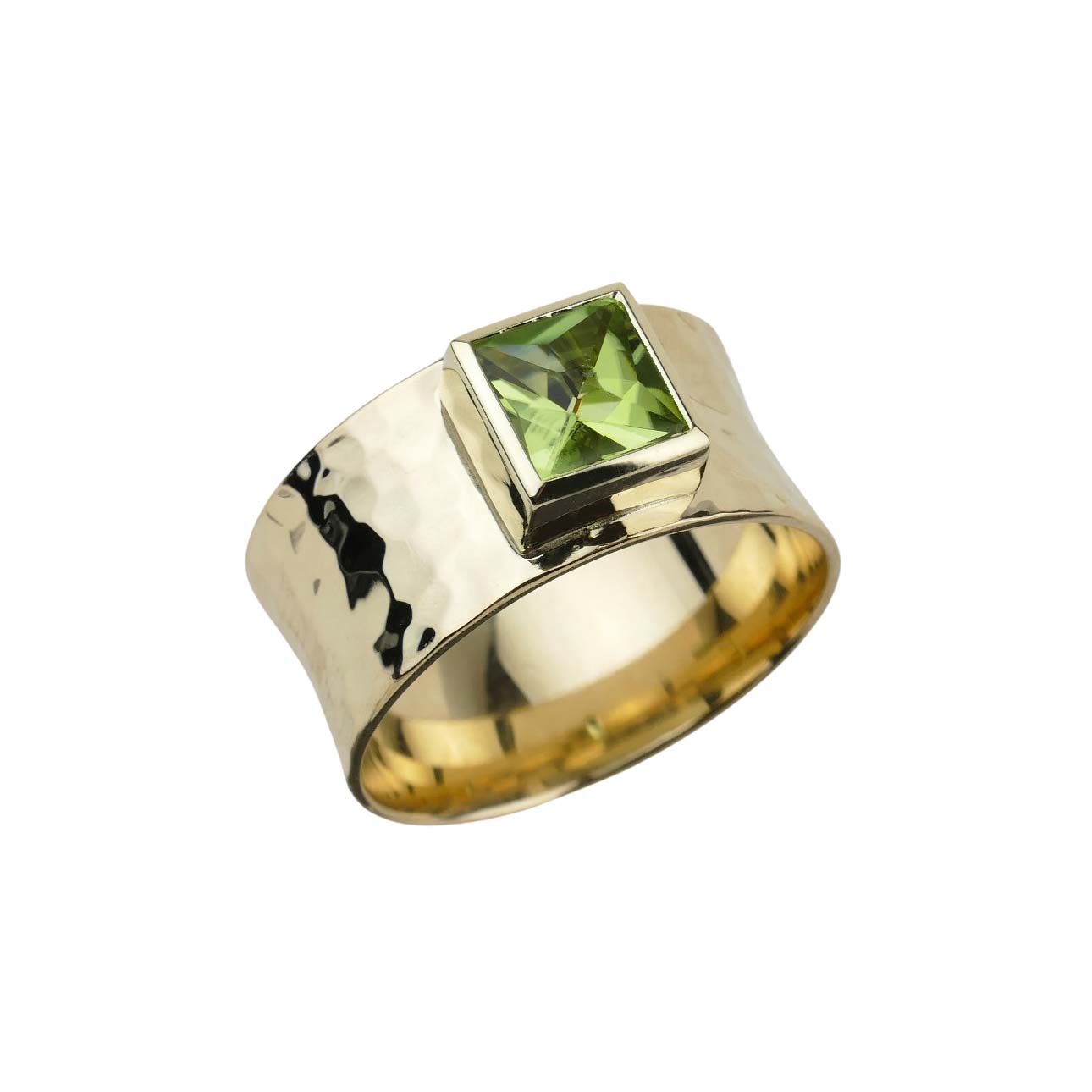 Peridotring-1 Damenring Gelbgold 585/000 mit Peridot im HR-Cut