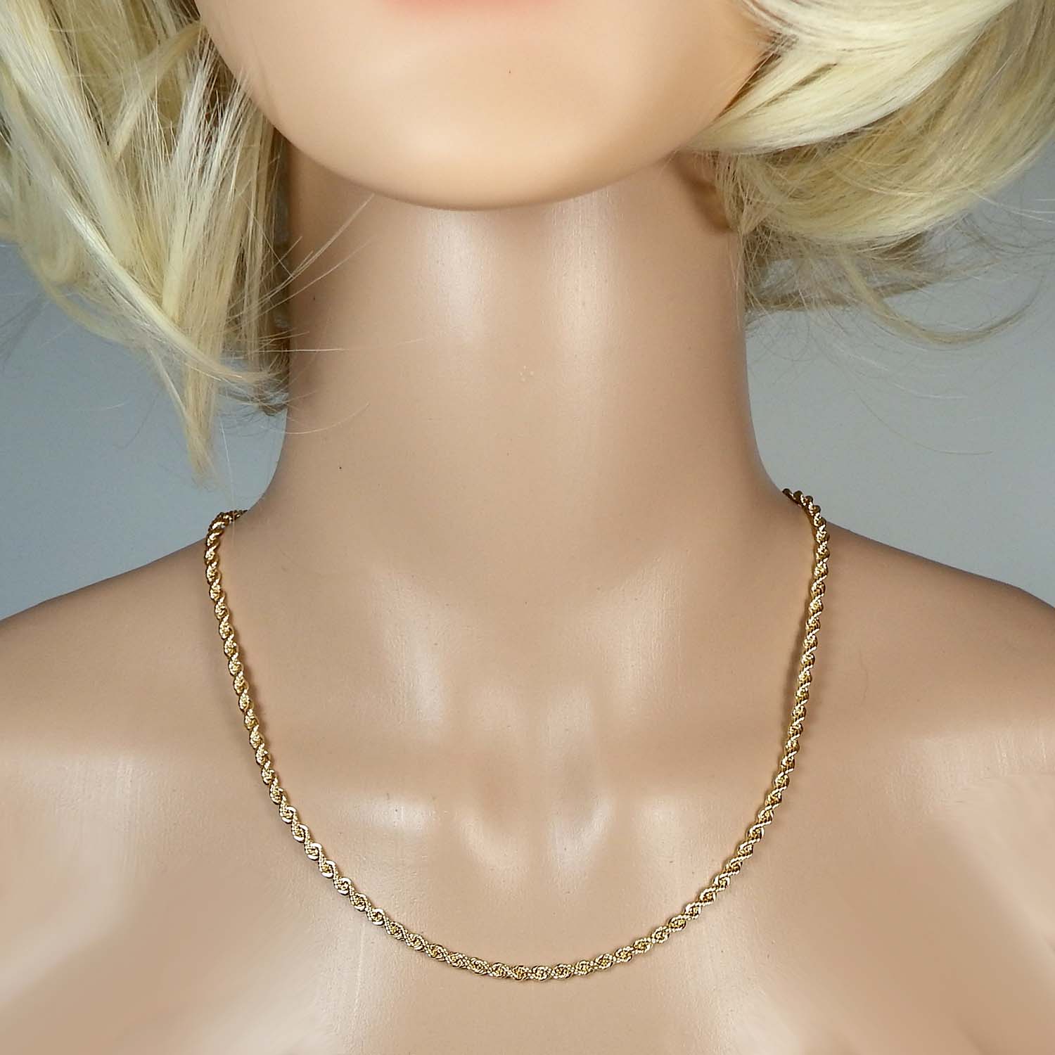 Kordelkette aus Gelbgold 375/000 Halskette für Damen