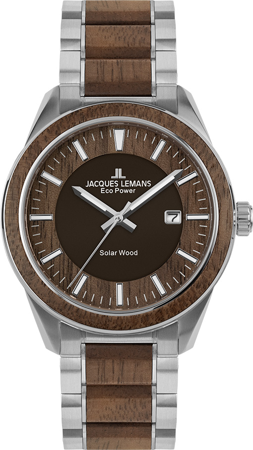 1-2116H Jacques Lemans Herrenuhr Eco Power Solar Wood 1-2116H