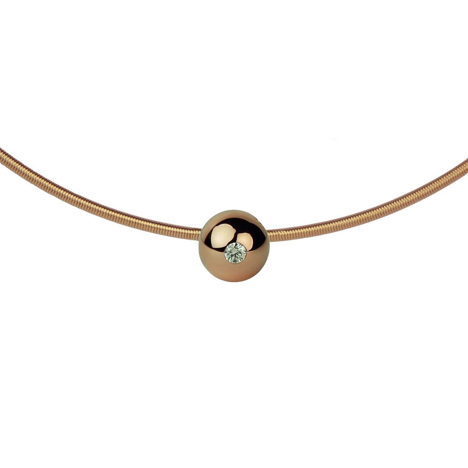 613308-006-1 Anhänger Bunz Kugel 8 mm Déco Art by Micha Bunz mit Brillant Roségold 750/000