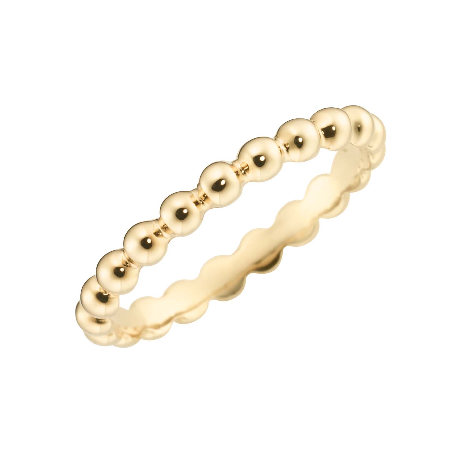 33668 Damenring Gelbgold 375/000 Ring mit Kügelchen