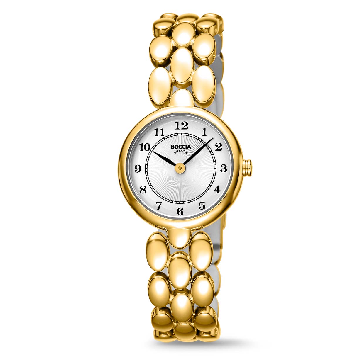 Boccia nickelfreie Damenuhr aus goldplattiertem Titan Quartz