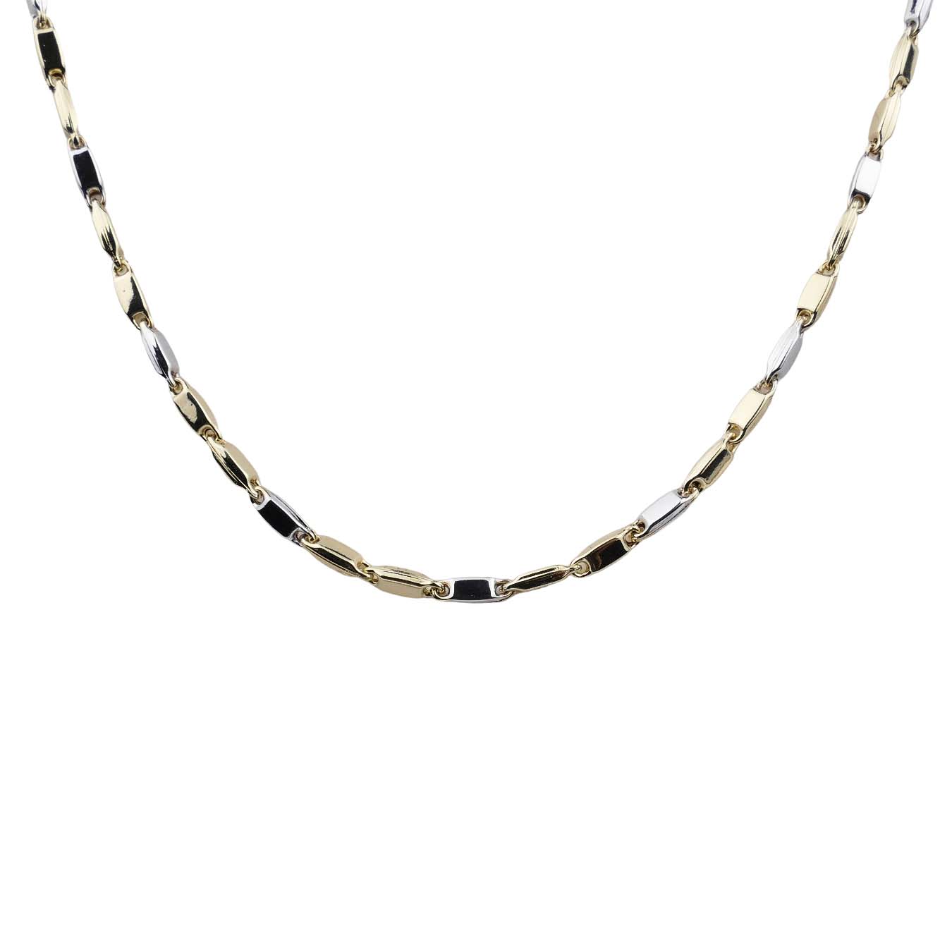 Halskette aus Gelbgold und Weißgold 585/000 Halskette aus Gelbgold und Weißgold 585/000