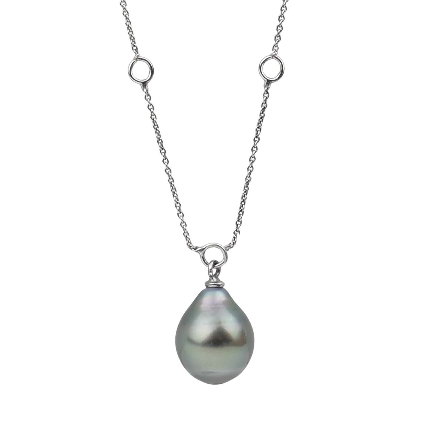 Halskette Silber mit Tahitiperle