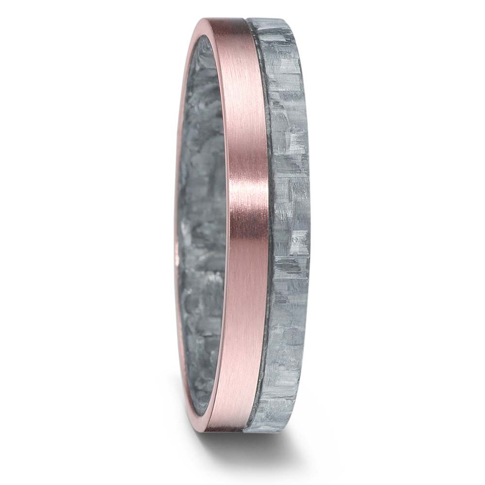 30680 Titan Factory Trauring Carbon mit Rotgold 750/000