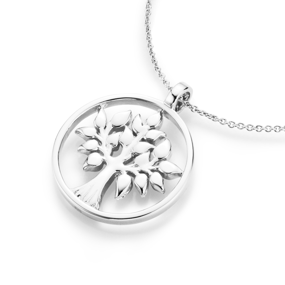 32678 Silver D-Line Kette mit Lebensbaum-Anhänger