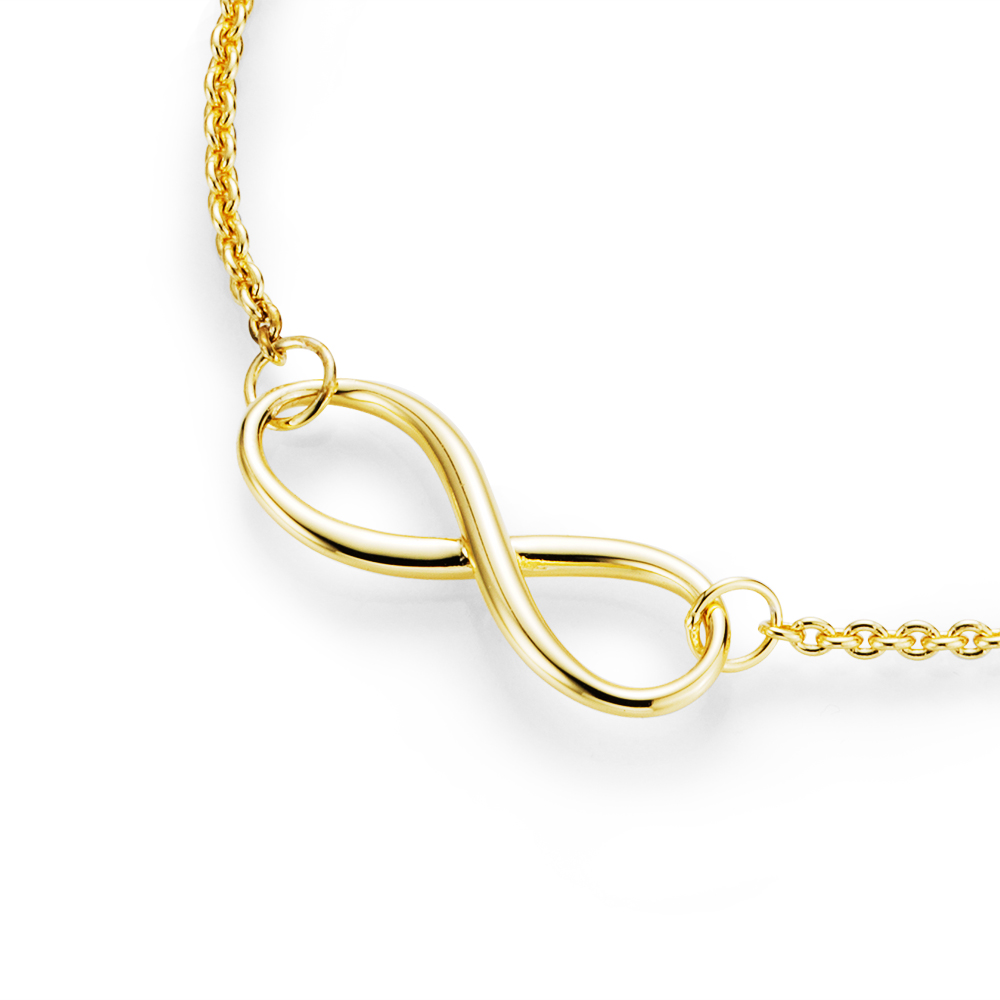 EW337-99011591450 Silver D-Line Kette Infinity Sterlingsilber vergoldet