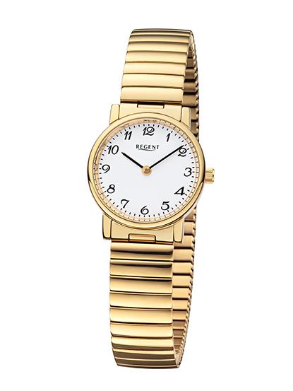 F-1243 Regent Damenuhr Quartz Edelstahl ionenplattiert mit Zugband