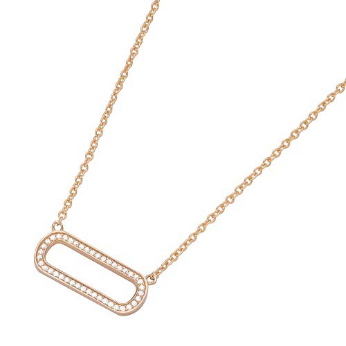 33203 Silver D-Line Kette mit Mittelteil Sterlingsilber rosé vergoldet