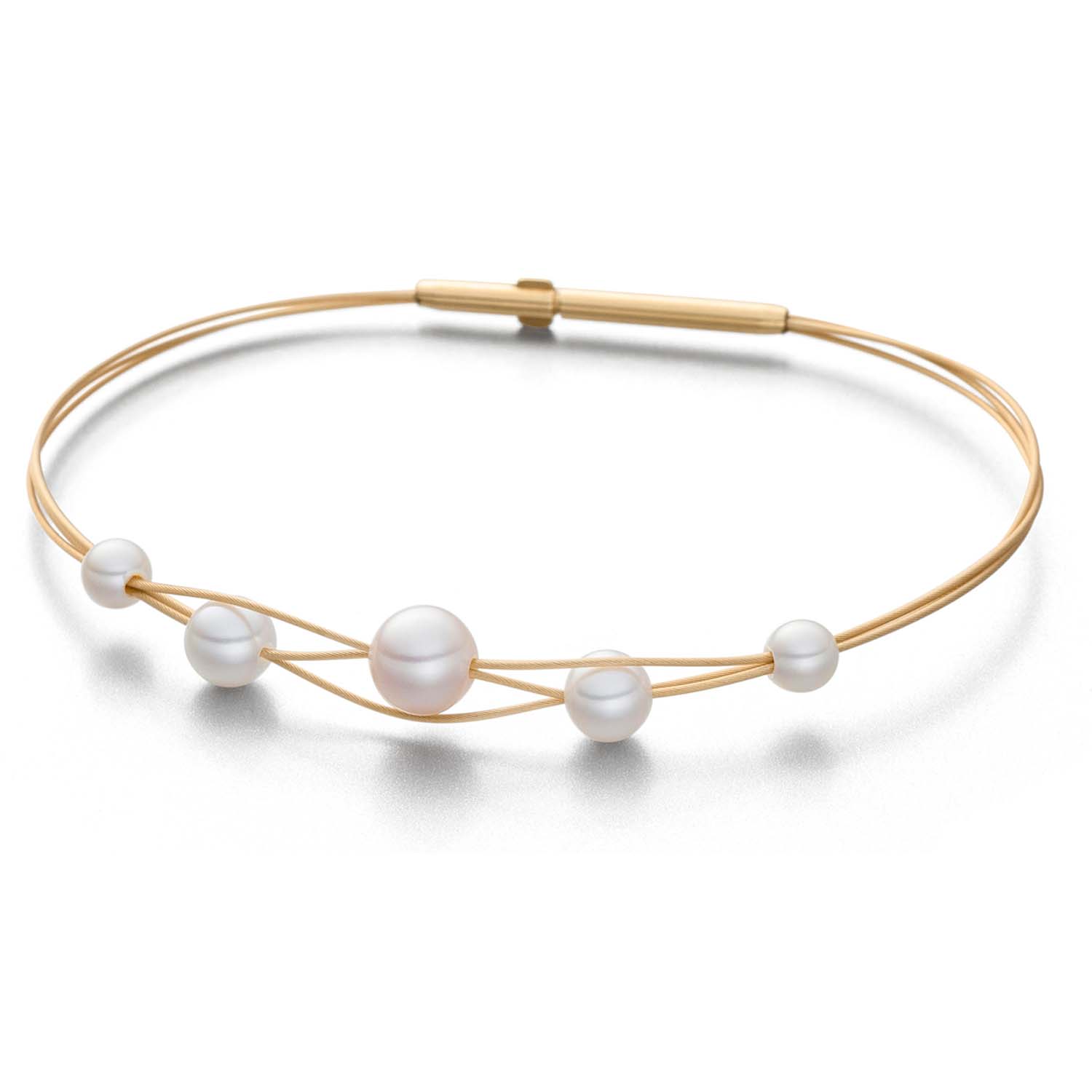 32953-1 Eva Strepp Armreif Tau mit Süßwasserperlen tvax
