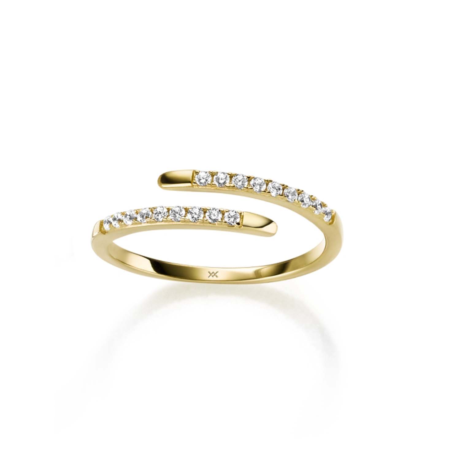 33901 Damenring aus vergoldetem Silber mit Zirkonia