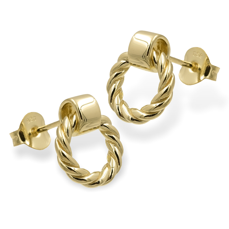 31491 Ohrhänger Sterlingsilber vergoldet Circle