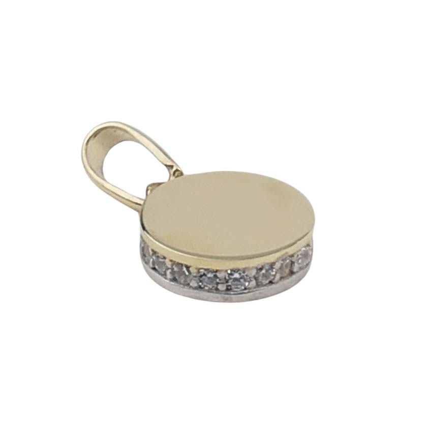 Anhänger in Kreisform Gelbgold 333/000 mit Zirkonia