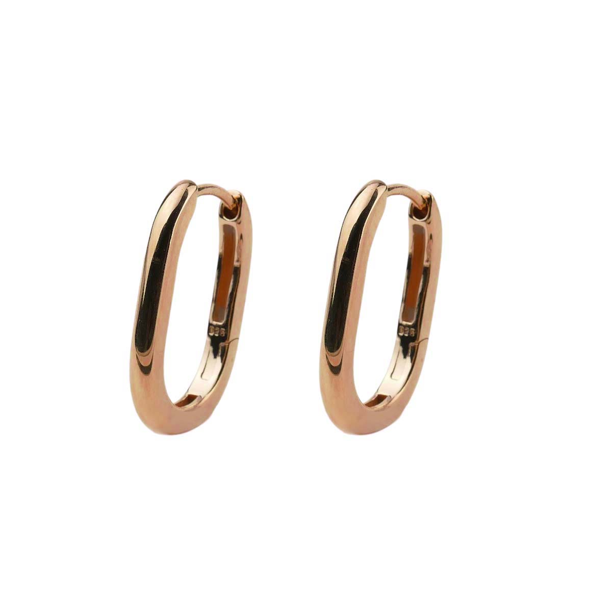 33681 Ratius Creolen Sterlingsilber rosé goldplattiert