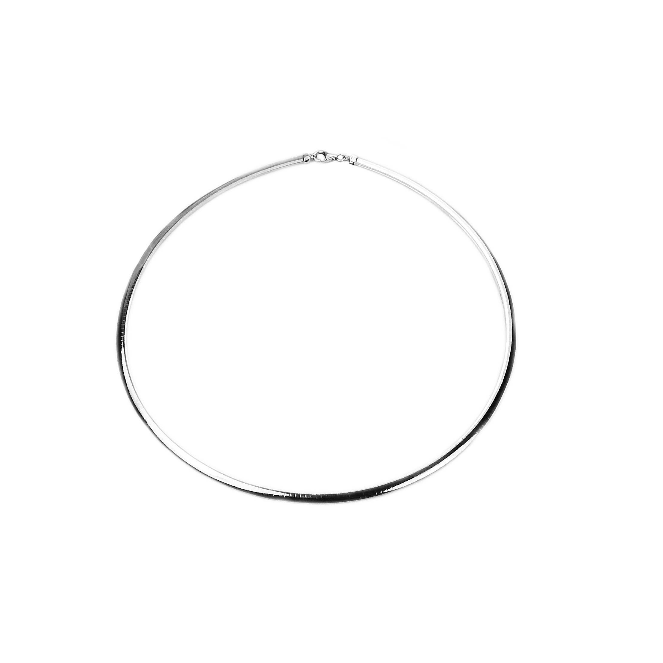 1700 Omega-Halsreif Sterlingsilber rhodiniert