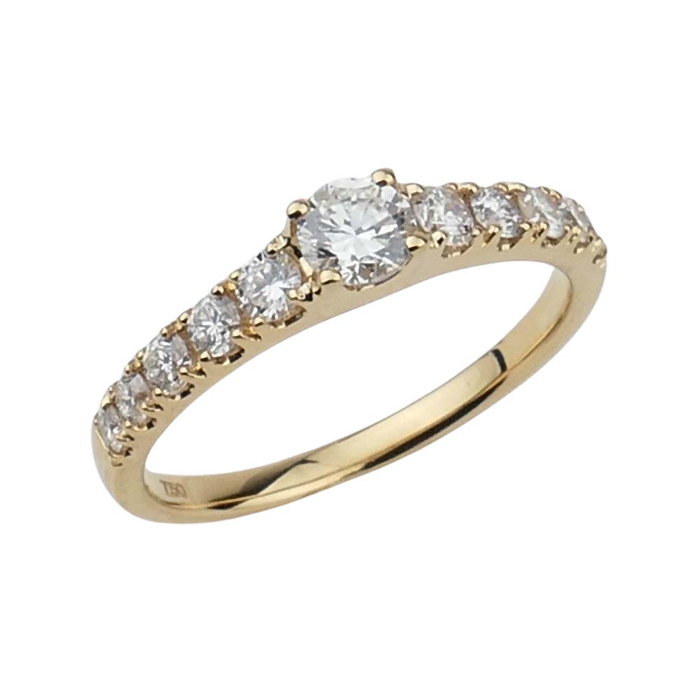 Verlobungsring Gelbgold 750/000 mit Brillanten Verlobungsring Gelbgold 750/000 mit Brillanten