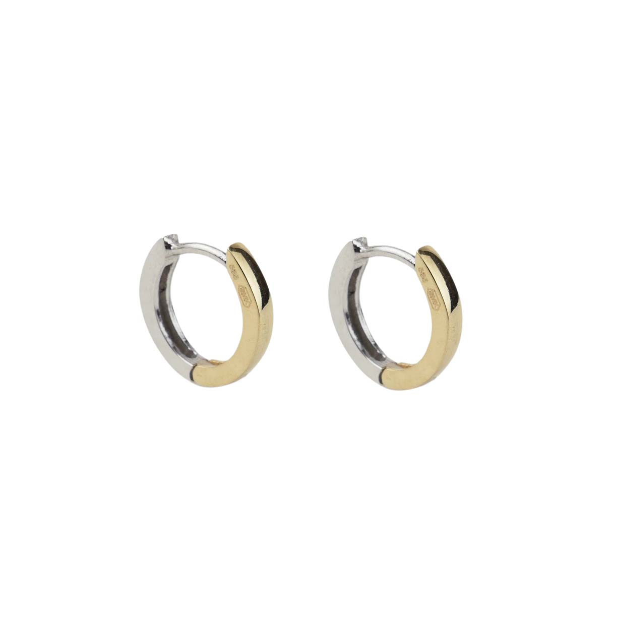 Creolen Gelbgold und Weißgold 585/000