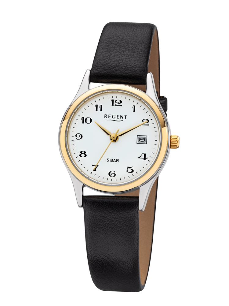 F-834 Regent Damenuhr Quartz Edelstahl bicolor ionenplattiert