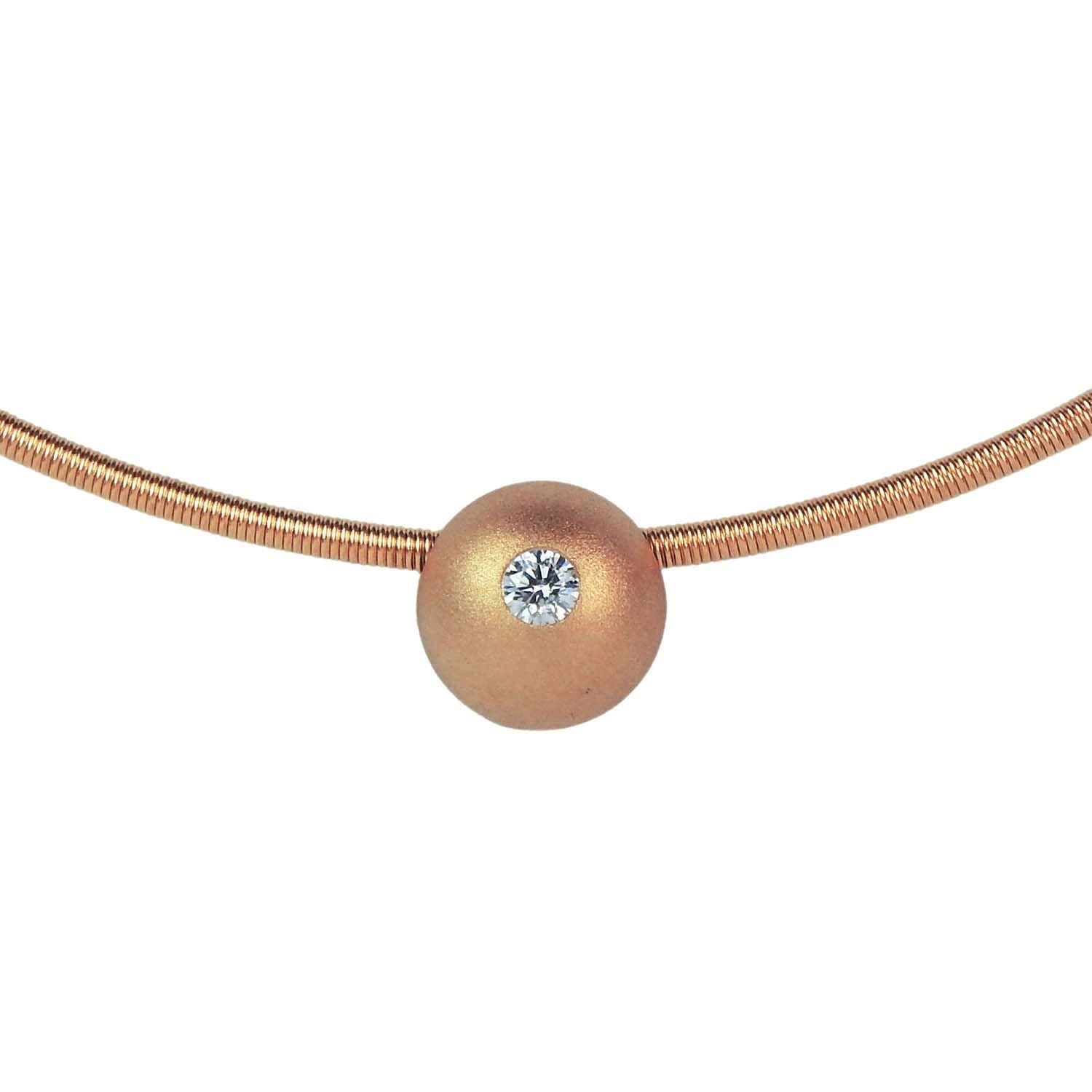 613308-006-3pmGVE5UgR139P Anhänger Bunz Kugel 8 mm Déco Art by Micha Bunz mit Brillant Roségold 750/000