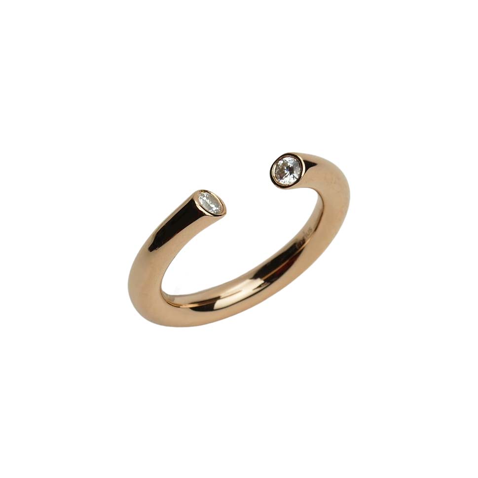 33388 Ratius Damenring mit Zirkonia Sterlingsilber roségold plattiert