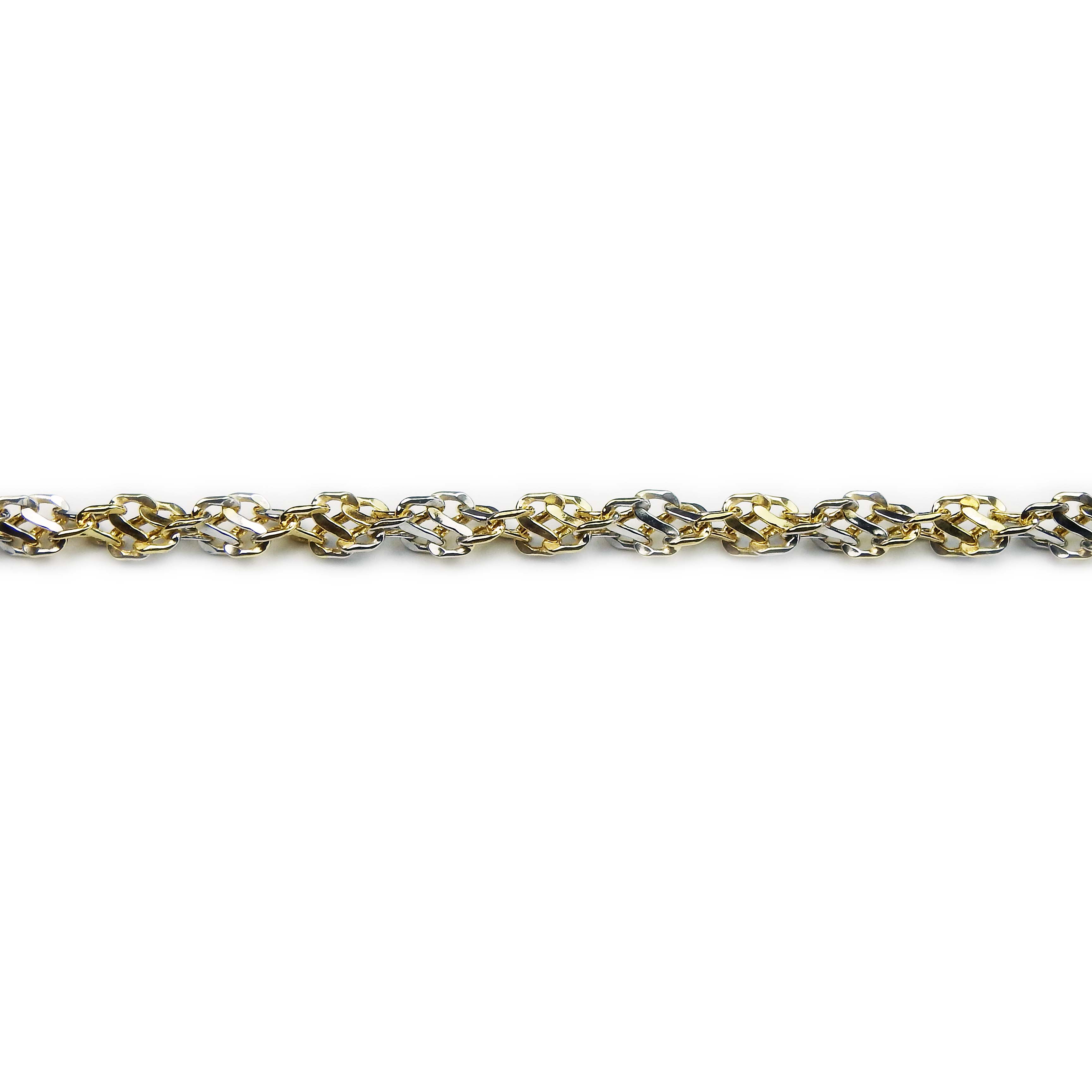 Halskette aus Gelbgold und Weißgold 375/000