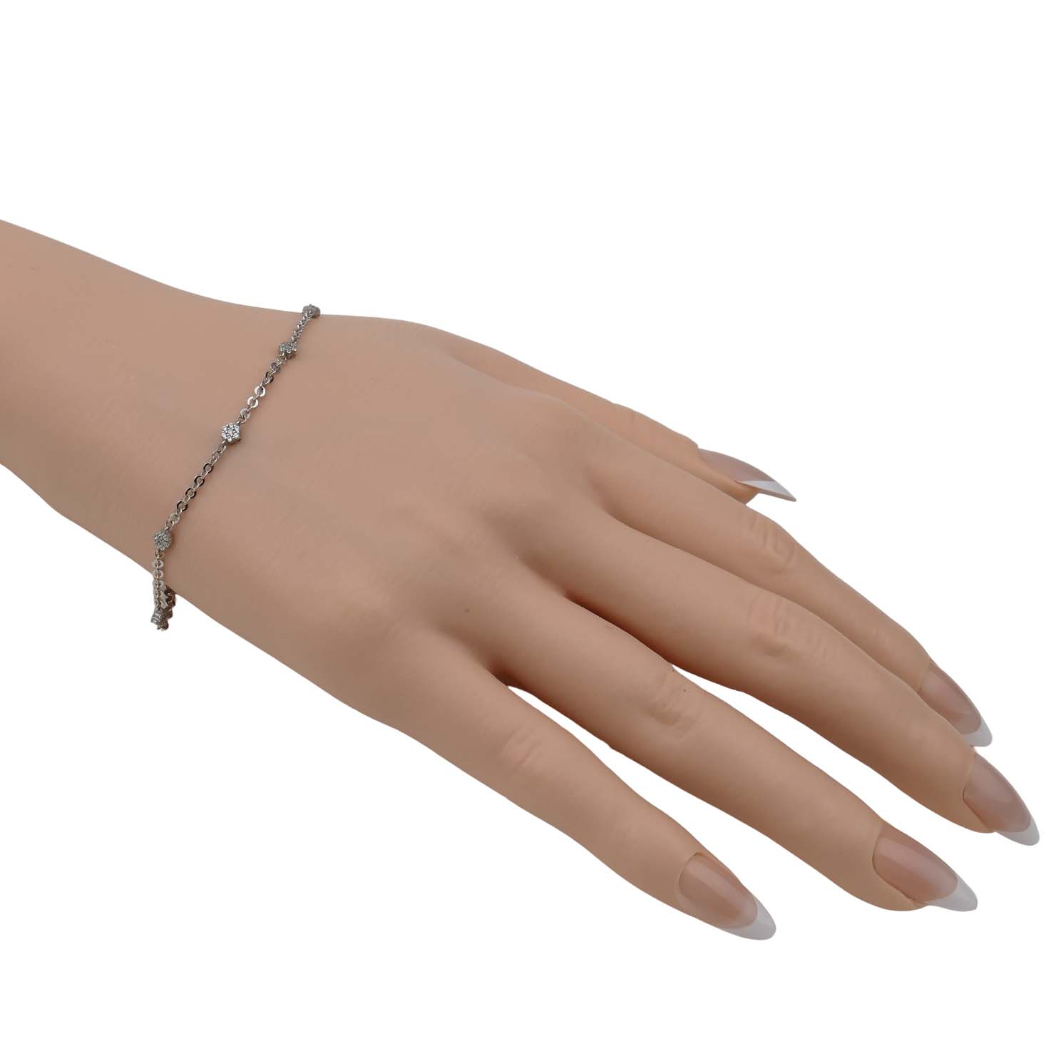 Armband Weißgold 333/000 mit Zirkonia