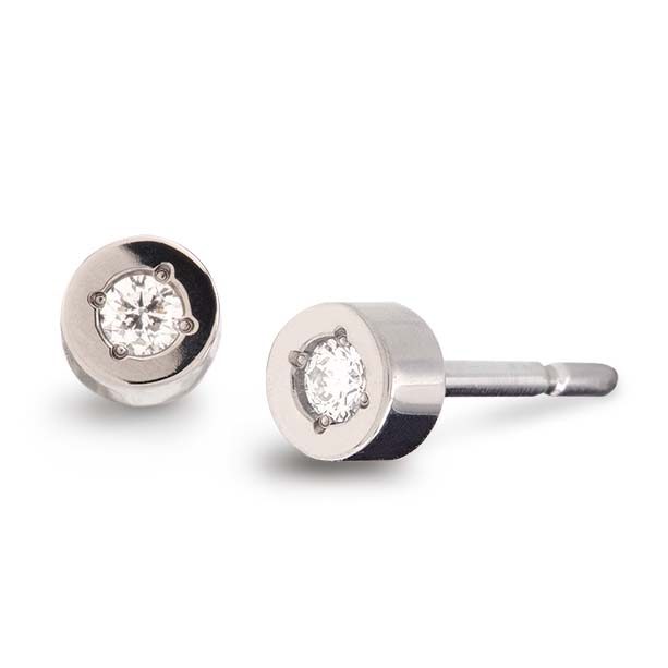 Boccia Brillantohrstecker aus Titan