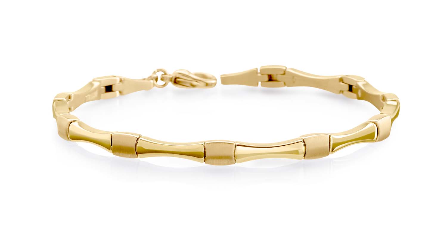 03037-03 Boccia nickelfreies Armband Titan 03037-03 goldplattiert