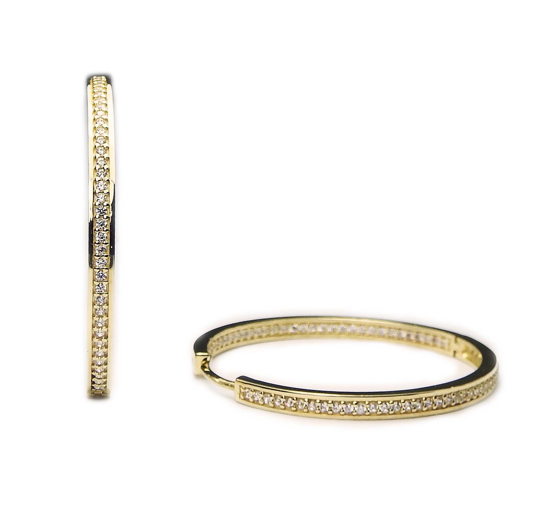 Creolen Gold 333/000 mit Zirkonia