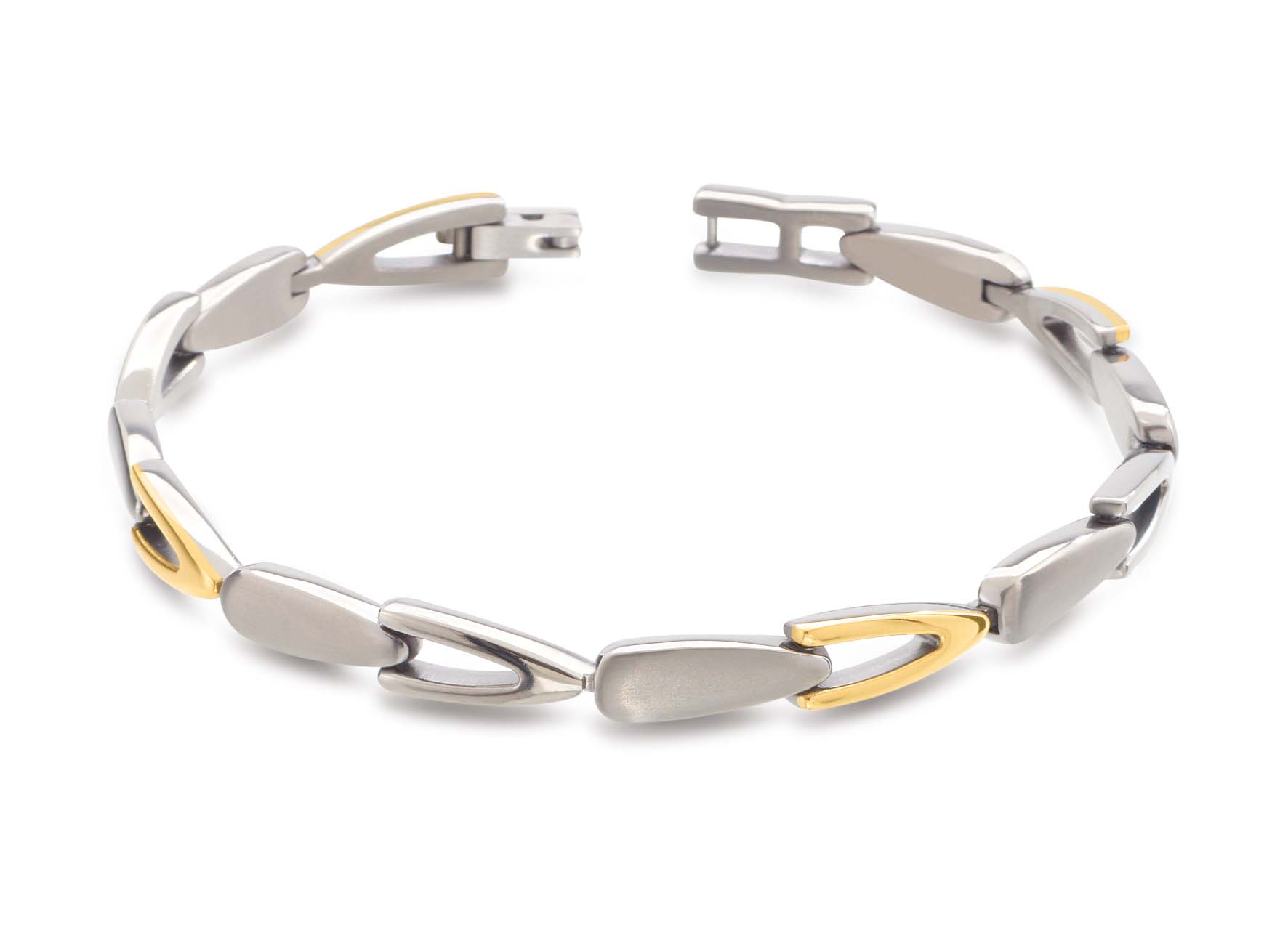 03033-02 Boccia nickelfreies Armband Titan Titanarmband für Damen bicolor
